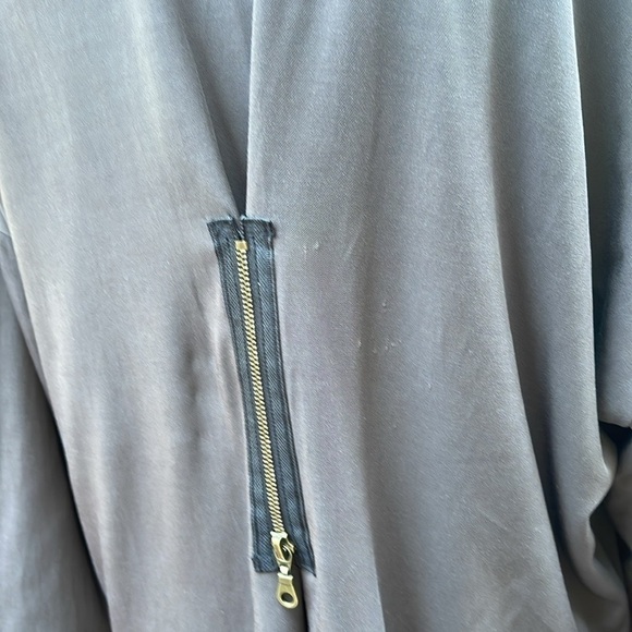 Vintage Sample Krakerz long cowl neck fleecy lined  M multi zip brown coat - Picture 5 of 10